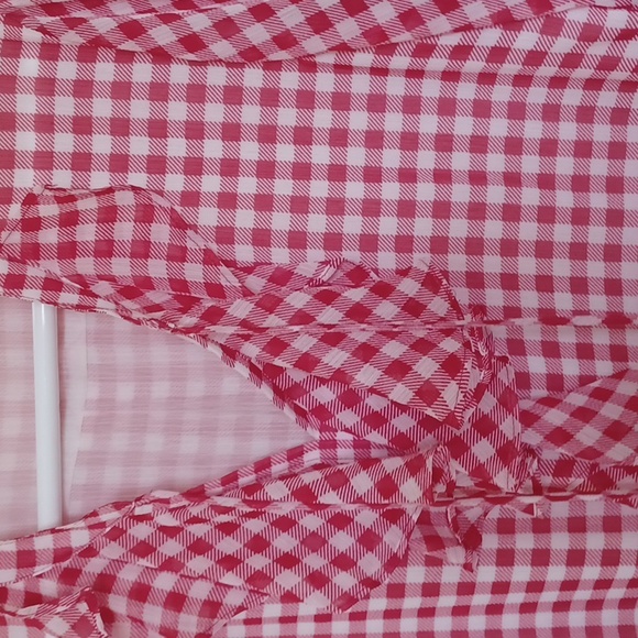 Tommy Hilfiger red and white gingum blouse/top.Large EUC - Picture 7 of 8
